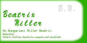 beatrix miller business card